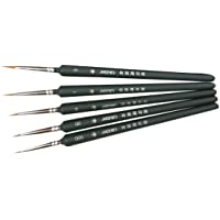 5pcs profesional punta fina nylon detalle de pelo conjunto de pinceles pintura de detalle fino dibujo de pintura